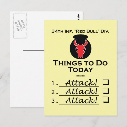 Red Bull Things-to-Do postcard Briefkaart (Voorkant / Achterkant)