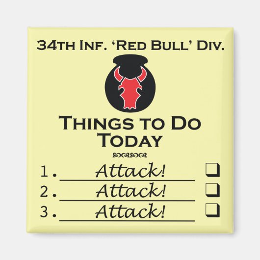 Red Bull Things-to-Do vierkante magneet (Voorkant)