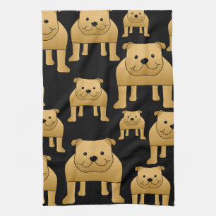 Red Bulldogs op Black. Theedoek