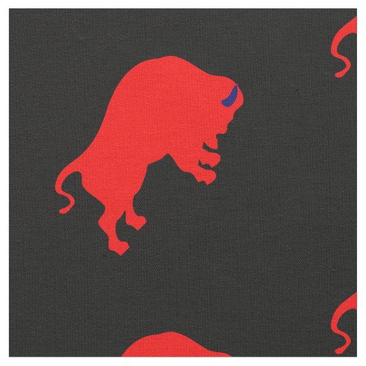 Red Bulls Fabric, zwart Stof (Close Up)