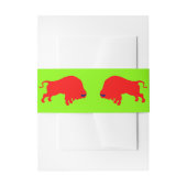 Red Bulls Green Invitation Belly Bands Uitnodigingen Wikkel (Voorkant Voorbeeld)