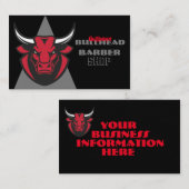 Red Bulls Head op Black Background op een Visitekaartje (Voorkant / Achterkant)