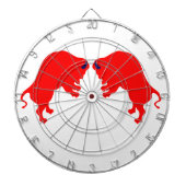 Red Bulls Metalen Kooi Dartboard Dartbord (Voorkant)