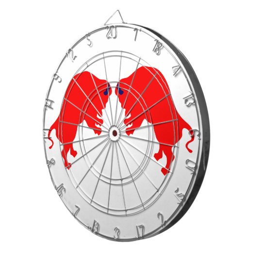 Red Bulls Metalen Kooi Dartboard Dartbord (Voorkant Rechts)