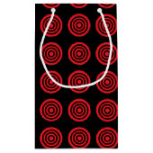 Red Bullseye Black Gift Bag Klein Cadeauzakje (Achterkant)