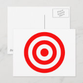 Red Bullseye Target Briefkaart (Voorkant / Achterkant)
