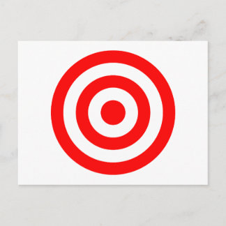Red Bullseye Target Briefkaart