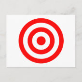 Red Bullseye Target Briefkaart (Voorkant)