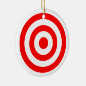 Red Bullseye Target Keramisch Ornament (Rechts)