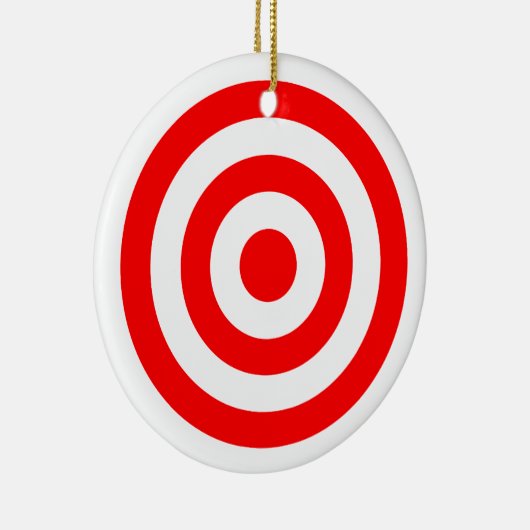 Red Bullseye Target Keramisch Ornament (Rechts)