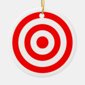 Red Bullseye Target Keramisch Ornament (Voorkant)