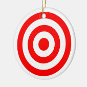 Red Bullseye Target Keramisch Ornament (Links)