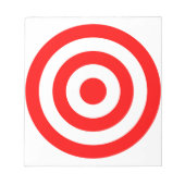 Red Bullseye Target Notitieblok (Voorkant)