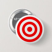 Red Bullseye Target Ronde Button 5,7 Cm (Voorkant /achterkant)