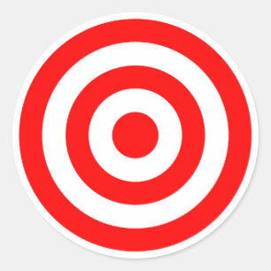 Red Bullseye Target Ronde Sticker