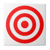 Red Bullseye Target Tegeltje (Voorkant)