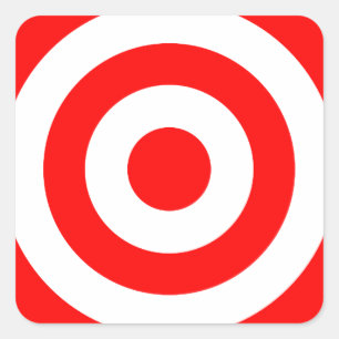 Red Bullseye Target Vierkante Sticker
