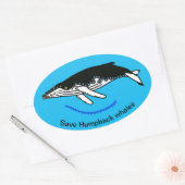 Red Bultrug walvissen - Wilde dieren - Natuur Ovale Sticker (Envelop)