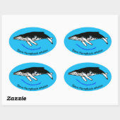 Red Bultrug walvissen - Wilde dieren - Natuur Ovale Sticker (Vel)