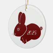 Red Bunnies 2025 Keramisch Ornament (Links)