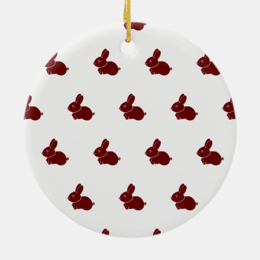 Red Bunnies 2025 Keramisch Ornament (Achterkant)