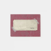 Red Burgandy Flowers met etiket met taped Post-it® Notes (Voorkant)