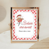 Red Burger BBQ Baby shower Baby's zijn zoet Poster