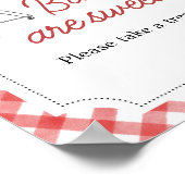 Red Burger BBQ Baby shower Baby's zijn zoet Poster (Hoek)