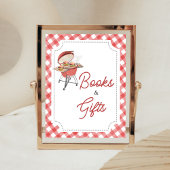 Red Burger BBQ Baby shower boeken en geschenken Poster