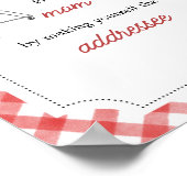 Red Burger BBQ Baby shower Envelope Station Poster (Hoek)