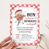 Red Burger BBQ Baby shower Kaart