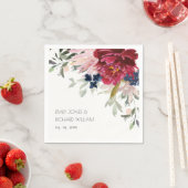Red Burgundy Blush Blue Floral Wedding Bunch Servet (Insitu)