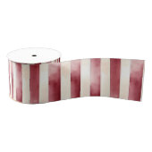 Red Burgundy Cream Stripes Christmas Grosgrain Lint (Spoel)
