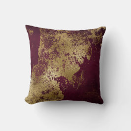 Red Burgundy Distress Grungy Gold Vip Kussen