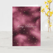 Red Burgundy Gold Glitter Snowflakes Kaart (Gele Bloem)
