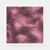Red Burgundy Gold Glitter Snowflakes Servet (Voorkant)