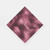Red Burgundy Gold Glitter Snowflakes Servet (Hoek)