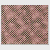 Red Burgundy Gold Glitter Stripes Cadeaupapier (Vlak)