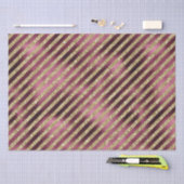 Red Burgundy Gold Glitter Stripes Tissuepapier (Craft)