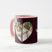 Red Burgundy Heart Shaped Gift for Moederdag Mok (Voorkant links)