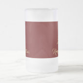 Red Burgundy Merry-gouden boom Matglas Bierpul (Center)