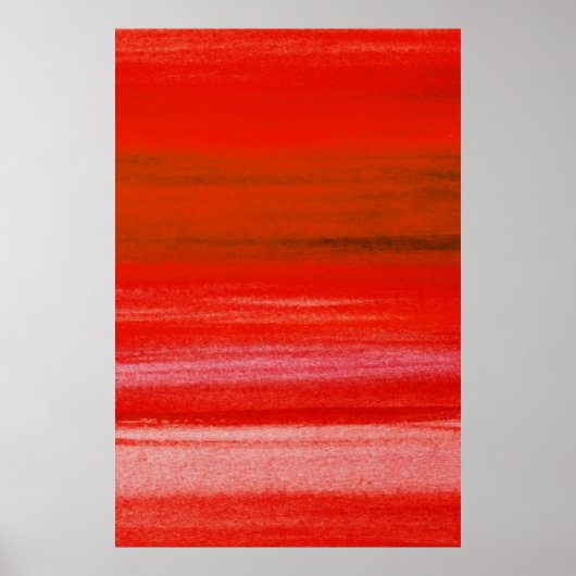 Red Burgundy Pink Waterverf Abstracte achtergrond Poster (Voorkant)