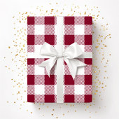 Red Burgundy White Pattern Cadeaupapier
