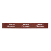 Red Burlap Fabric Labels Rustic Merry Kerstmis Satijnen Lint (Voorkant)