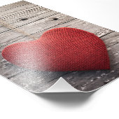 Red Burlap Heart Foto Afdruk (Hoek)