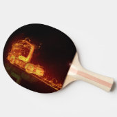 Red Burning Truck in Fire Flams Tafeltennisbatje (Zijkant)