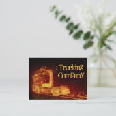 Red Burning Truck in Fire Flams Visitekaartje (Staand voorkant)