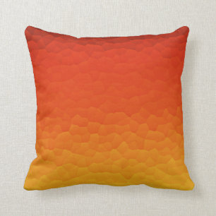 Red Burnt Oranje aan Gold Ombre Crackle Pattern Kussen