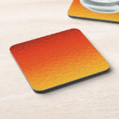 Red Burnt Oranje aan Gold Ombre Crackle Pattern Onderzetter (Linkerzijde)