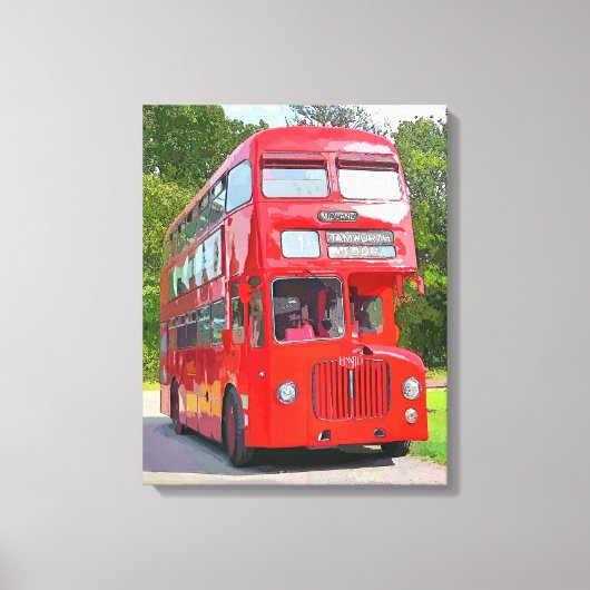 RED BUS CANVAS AFDRUK (Voorkant)